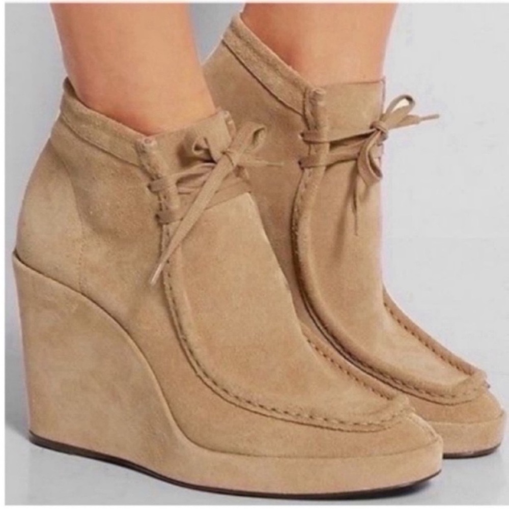Balenciaga Suede Lace Front Wedge